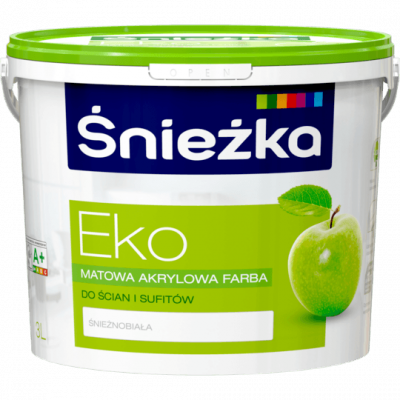 Śnieżka Eko Hipoalergiczna Emulsja 3L Biała Akrylowa biały farba Śnieżnobiała emulsja