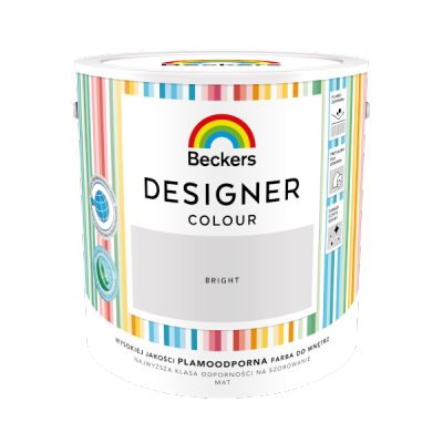 Beckers 2,5L BRIGHT Designer Colour farba lateksowa mat-owa do ścian sufitów