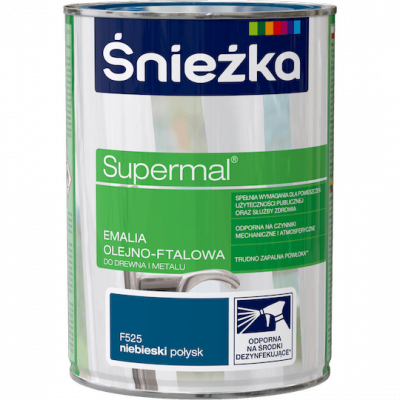 Śnieżka Olejna NIEBIESKI F525 0,8L Supermal farba olejno-ftalowa drewna metalu emalia połysk