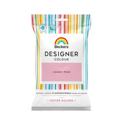 Beckers TESTER CANDY PINK Designer Colour farba lateksowa mat-owa do ścian sufitów