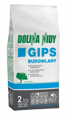 Gips Budowlany 2kg Dolina Nidy do osadzania puszek wypełniania bruzd szybki