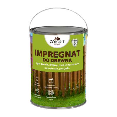 Colorit Impregnat Szybkoschnący 4,5L PALISANDER drewna do Ochronny wodny płotów altanek