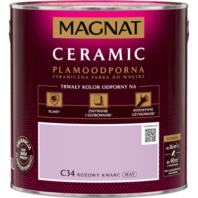 MAGNAT Ceramic 2,5L C34 Różowy Kwarc ceramik ceramiczna farba do wnętrz plamoodporna