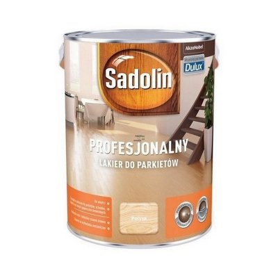 Sadolin Lakier Profesjonalny POŁYSK 5L do parkietu podłóg schodów korka drewna Dulux niskozapachowy