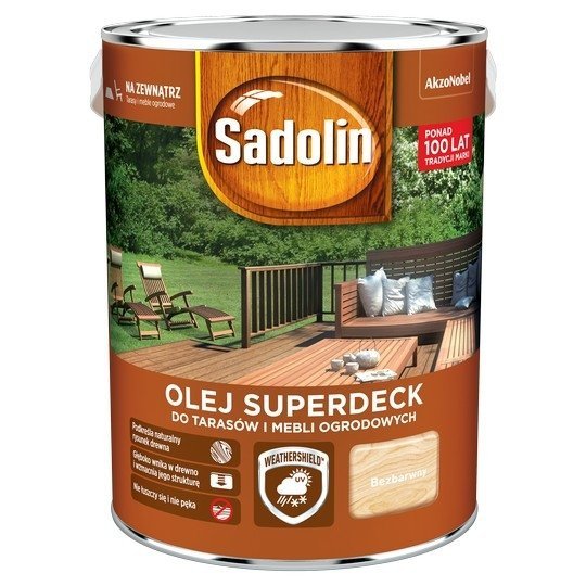 Sadolin Superdeck olej 10L BEZBARWNY 1 tarasów drewna do