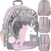 Jednorożec Plecak Szkolny do klas 1-3 Podstawówki Paso Unicorn dla Dziewczynek