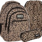 DZIEWCZĘCY PLECAK MŁODZIEŻOWY BACKUP SZKOLNY KOMPLET 3w1 PANTERKA USTA