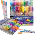 Długopisy Żelowe Fluorescencyjne 36 Kolory Kidea dla Dzieci [DZ36KA]