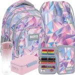 PLECAK BACKUP REFLEKSY SZKOLNY MŁODZIEŻOWY DLA DZIEWCZYNY ZESTAW 5w1