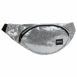 Silver Saszetka na Pas Nerka Torebka Biodrówka Dziewczęca Cekinowa