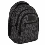 CZARNY PLECAK MŁODZIEŻOWY BACKUP SZKOLNY DERFORM 4 komorowy MODNY STEEL