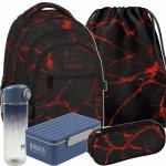 BACKUP PLECAK MŁODZIEŻOWY CHŁOPIĘCY SZKOLNY CZARNY KOMPLET 5w1