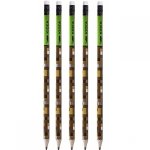 5 szt. Ołówek HB Trójkątny Szkolny Piksele Gry Minecraft [OTGUNAKA]