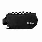 SASZETKA NERKA TORBA na PAS MŁODZIEŻOWA CZARNA BEUNIQ SZACHOWNICA KRATA