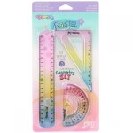 Zestaw Geometryczny 3 elem. Colorino Pastelowy Tęczowy [PAT-03270]