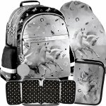 KOMPLET 3w1 KOŃ PLECAK SZKOLNY DLA UCZENNIC DO KLAS 1-4 Z KONIEM HORSE