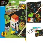 Minecraft Wydrapywanka i Kolorowanka 2w1 Kidea 6 Kartek + Rysik [WKAKA]