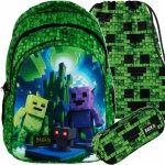 PIKSELE MINECRAFT PLECAK 3 WZORY BACKUP SZKOLNY MŁODZIEŻOWY ZESTAW 3 elem.