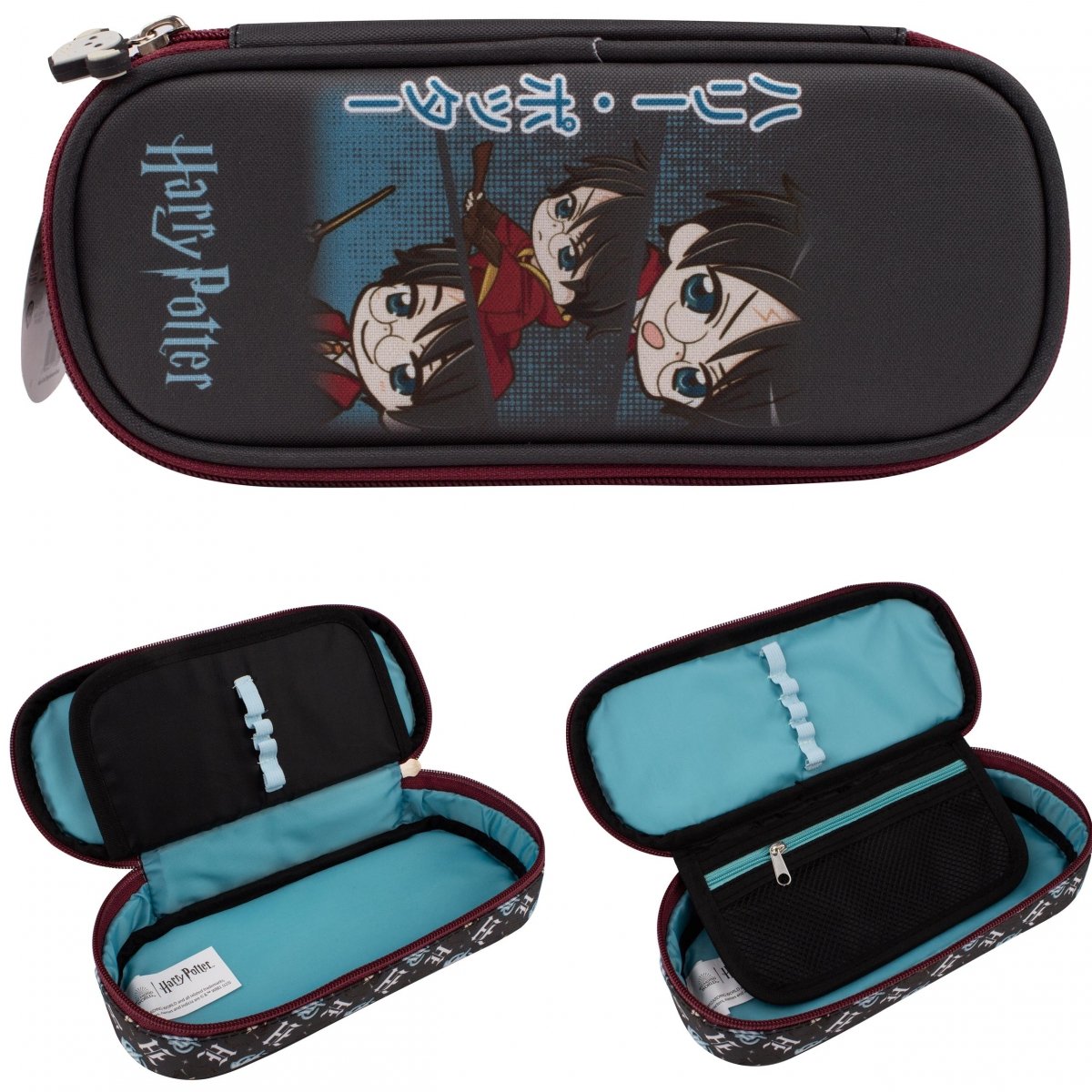 Harry Potter HS Accio Etui, drievoudig etui, eenheidsmaat, Meerkleurig, Eén maat, HS Accio etui met drie vakken