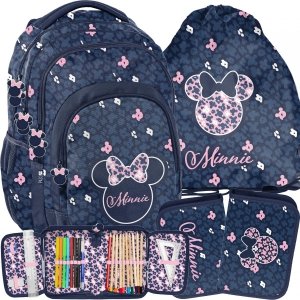 Plecak Szkolny Myszka Minnie dla Dziewczynek Paso komplet [DM23MM-276]