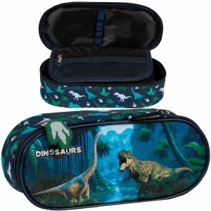 PIÓRNIK DINOZAURY OTWIERANY DLA CHŁOPAKÓW SZKOLNY DERFORM DINO