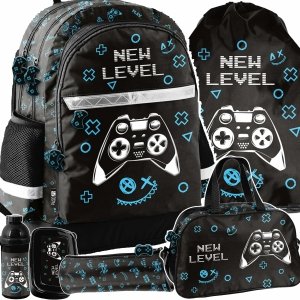 PLECAK GAMEPAD SZKOLNY ZESTAW 6w1 GAMER DO PODSTAWÓWKI GAMING DLA CHŁOPAKÓW