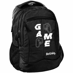 GAMEPAD PLECAK MŁODZIEŻOWY SZKOLNY CZARNY BEUNIQ 4 KOMOROWY DLA CHŁOPAKA