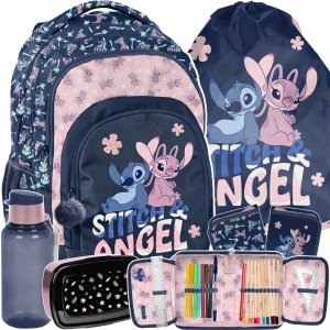 STICH PLECAK SZKOLNY TORNISTER DLA DZIEWCZYNY LILO i STITCH PASO ZESTAW 5el