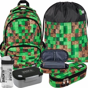 PIKSELE ZESTAW 5w1 PLECAK ST.RIGHT GAMING SZKOLNY MŁODZIEŻOWY GRY