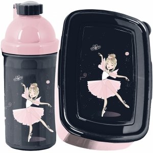 Bidon Śniadaniówka BALERINA Zestaw Śniadaniowy dla Dziewczynek do Szkoły