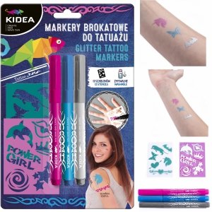 Markery do Tatuażu Brokatowe z Szablonami Kidea [MTSKA]
