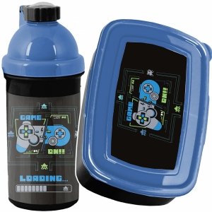 GAMEPAD ZESTAW BIDON ŚNIADANIÓWKA GAMING GRA GAMER DLA CHŁOPAKA PASO