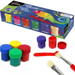FARBY PLAKATOWE 12 KOLORÓW 20ML KIDEA DLA DZIECI FP12KKA