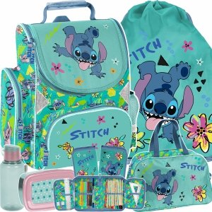 STITCH TORNISTER DO PODSTAWÓWKI DLA DZIEWCZYNEK ZESTAW 6 ele. LILO i STICH