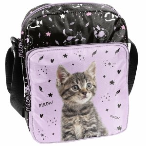 KOTEK TOREBECZKA NA RAMIĘ TOREBKA CATS DLA DZIEWCZYNEK TORBA NA WYCIECZKI