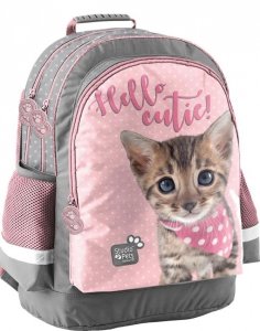 Kotek Plecak Szkolny z Kotkiem dla Dziewczynki  [PJC-116]