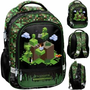 PLECAK MINECRAFT SZKOLNY GAMING GAMER GRA GRY DO 1 KLASY DLA CHŁOPAKÓW PASO