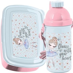 Komplet Śniadaniówka Bidon Baletnica dla Dziewczynki Paso [PP21BL-3021]