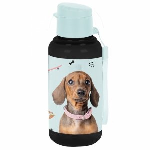 PIESEK BIDON DLA DZIEWCZYNKI DO SZKOŁY BUTELKA NA PICIE Z PIESKAMI DOGS