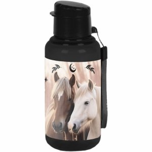 KONIE BIDON 500 ml DLA UCZNIÓW DO SZKOŁY FREE BPA BUTELKA NA PICIE WODĘ KOŃ