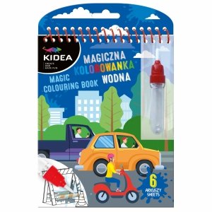 AUTA MAGICZNA WIELORAZOWA KOLOROWANKA WODNA KIDEA DLA DZIECKA POJAZDY