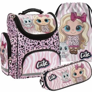 3ele. zestaw Tornister dla uczennic Szkoły Podstawowej [TEMBBF10]