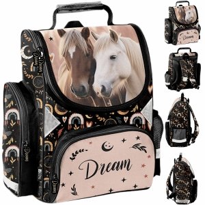 KOŃ TORNISTER SZKOLNY Z KONIEM DO 1 KLASY DO PODSTAWÓWKI KONIE PASO