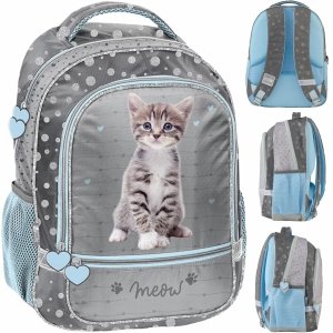 KOTY PLECAK SZKOLNY DO PODSTAWÓWKI KOTEK DO 1 KLASY PODSTAWÓWKI DZIEWCZĘCY