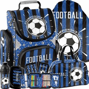 TORNISTER KOMPLET 6el PIŁKARSKI SZKOLNY DLA CHŁOPAKA DO 1 KLASY PIŁKA NOŻNA