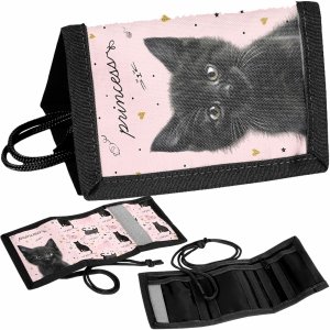 PORTFEL Z KOTKIEM SZKOLNY PASO PORTFELIK DLA DZIEWCZYNEK KOTEK CATS PASO