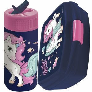 JEDNOROŻEC KOMPLET 2w1 BIDON ŚNIADANIÓWKA UNICORN DERFORM DLA DZIEWCZYNEK