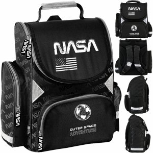 NASA TORNISTER SZKOLNY DLA CHŁOPAKÓW DO PODSTAWÓWKI KOSMOS CZARNY PASO