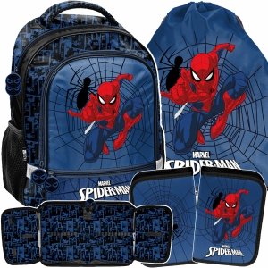 PLECAK SPIDERMAN SZKOLNY DO 1 KLASY DLA CHŁOPAKA DO PODSTAWÓWKI KOMPLET 3w1