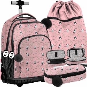 Plecak na Kółkach Miś Panda Dziewczęcy do Szkoły [PP22AN-671]